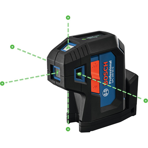 Laser dalignement autonivelant &agrave; faisceau vert &agrave; cinq points Distribution Jean Lapalme