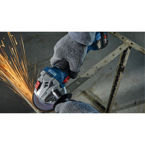 Rectifieuse angulaire sans balais avec interrupteur coulissant, Roue de 4-1/2", 18 V Distribution Jean Lapalme