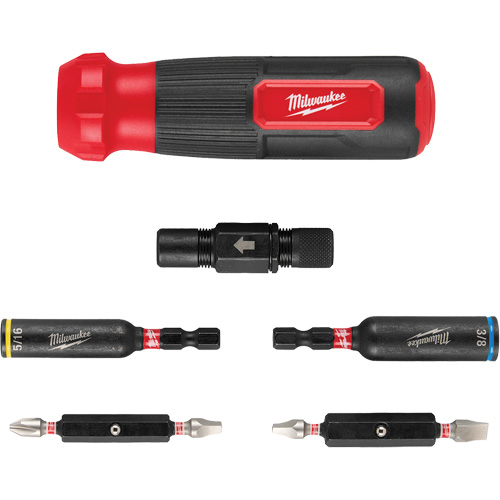 Tournevis multi-usage 8-en-1 avec embouts et tourne-&eacute;crous &agrave; chocs SHOCKWAVE, 8-1/3" lo, Prise Coussin&eacute;e Distribution Jean Lapalme