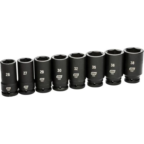 Jeu de douilles SAE &agrave; 6 pans, 8 Mcx, Chocs, Prise de 3/4", Profond Distribution Jean Lapalme