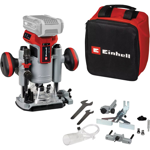 Professional Cordless Compact Router with Fixed Base & Plunge Base (Tool Only) Distribution Jean Lapalme