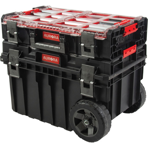 Ensemble roulant de coffres &agrave; outils Arx de 2 morceaux, 23-4/5" x 16" x 20-3/5", Noir Distribution Jean Lapalme