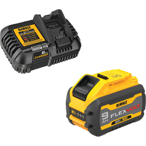 MAX FLEXVOLT Battery & Charger Kit, Lithium-Ion, 20 V/60 V, 9 Ah Distribution Jean Lapalme