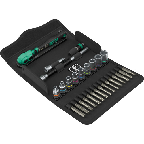 Jeu de cl&eacute; &agrave; cliquet SA 15 Zyklop Comfort avec levier dinversion, 28 Mcx, Prise de 1/4" Distribution Jean Lapalme