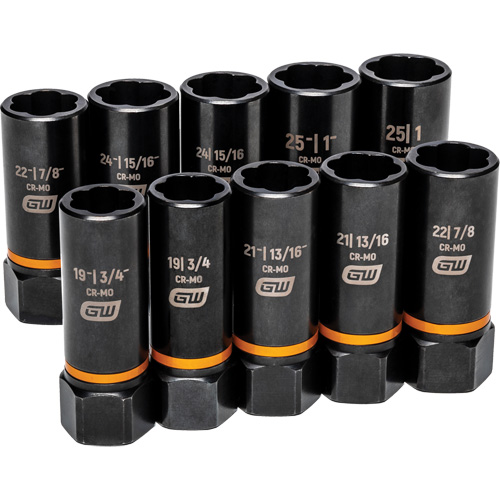 Jeu de douilles d'extraction Bolt Biter, 10 Mcx, Chocs, Prise de 1/2", Profond Distribution Jean Lapalme