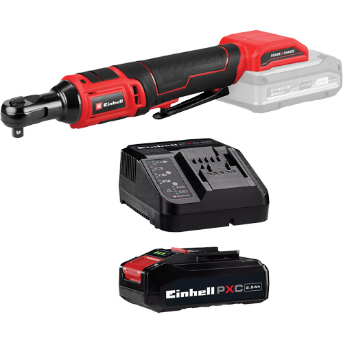 Cl&eacute; &agrave; cliquet sans fil avec batterie 2,5 Ah PXC et ensemble chargeur de d&eacute;part, 18 V, Prise de 3/8" Distribution Jean Lapalme