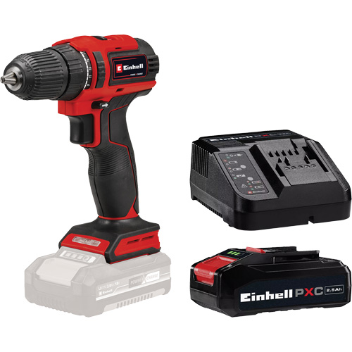 Perceuse-visseuse sans fil avec batterie 2,5 Ah PXC et ensemble chargeur de d&eacute;part, Lithium-ion, 18 V, Mandrin 3/8", Couple 354 lb-po Distribution Jean Lapalme