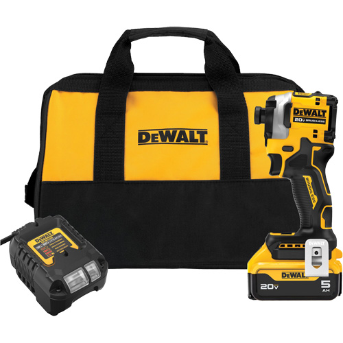 ATOMIC Brushless Cordless 3-Speed Impact Driver Kit, 1/4", 1825 in-lbs Max. Torque, 20 V, Lithium-Ion Distribution Jean Lapalme