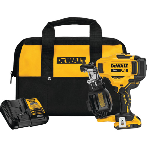 15° Cordless Coil Roofing Nailer Kit, 20 V, Lithium-Ion Distribution Jean Lapalme