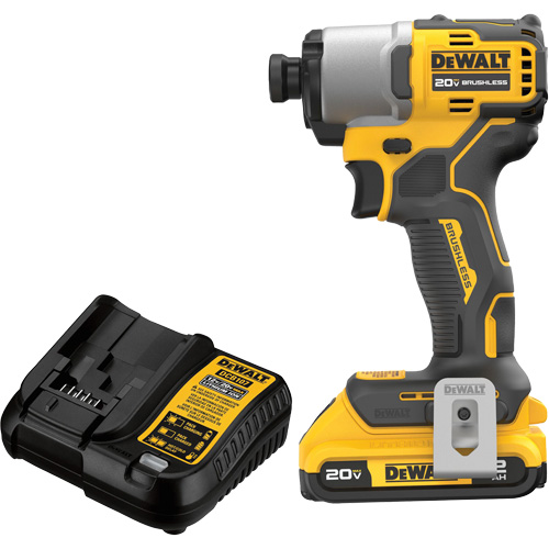 Brushless Cordless Impact Driver Kit, 1/4", 1700 in-lbs Max. Torque, 20 V, Lithium-Ion Distribution Jean Lapalme
