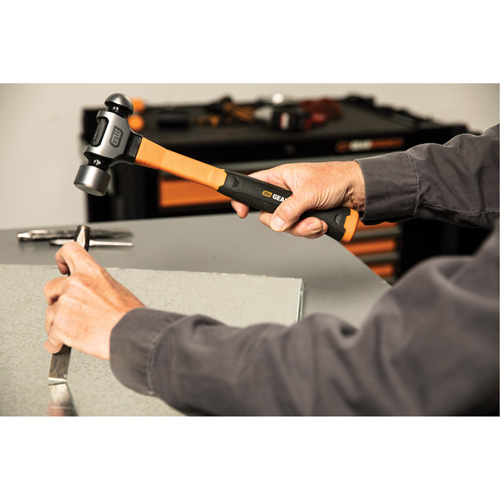 Ball Pein Hammer, 8 oz. Head Weight, Plain/Polished Face, Fibreglass Handle Distribution Jean Lapalme