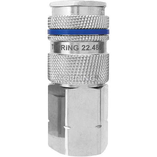 Raccord industriel rapide QUIKSILVER, Laiton nickel&eacute;, 1/2", NPT femelle, 500 psi Distribution Jean Lapalme