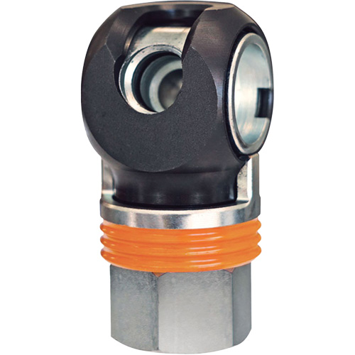 Raccord industriel rapide TOPQUIK SC, Acier nickel&eacute;, 1/2", NPT femelle, 359 PSI Distribution Jean Lapalme