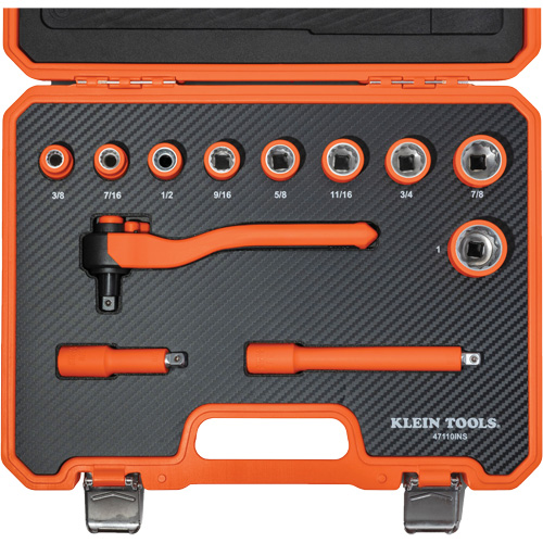 Insulated Ratchet & Socket Set with Case, 1000 V, 12 Pcs Distribution Jean Lapalme