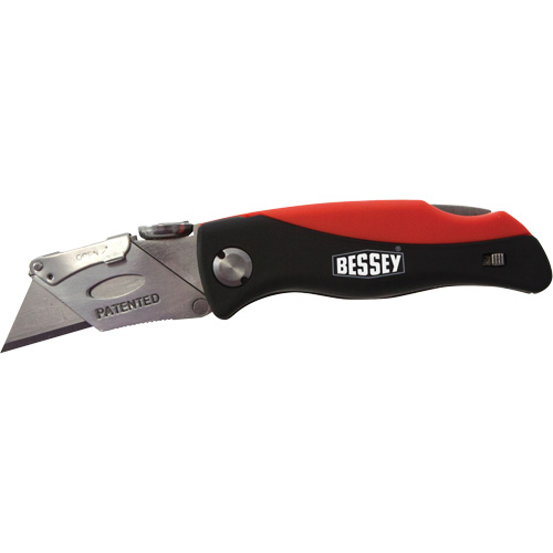Couteau utilitaire pliant, 2-3/8" lame, poign&eacute;e en Plastique/Coussin&eacute;e Distribution Jean Lapalme