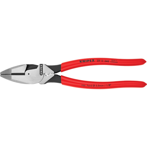 High Leverage Lineman's Pliers New England with Fish Tape Puller & Crimper Distribution Jean Lapalme