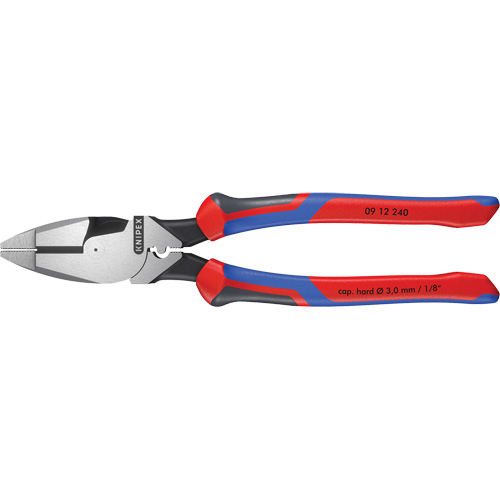 High Leverage Lineman's Pliers New England with Fish Tape Puller, Crimper & KNIPEXTEND Handle Distribution Jean Lapalme