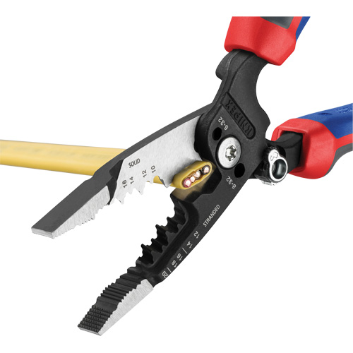 Pince &agrave; d&eacute;nuder forg&eacute;e avec poign&eacute;e KNIPEXTEND, 8" lo, 10 - 20 AWG Distribution Jean Lapalme