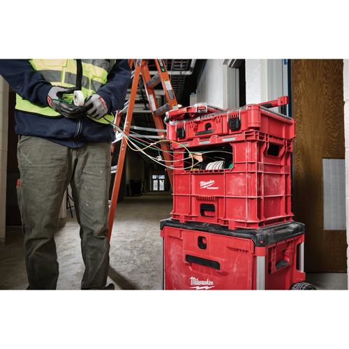 PACKOUT Wire Pulling XL Crate, 15-3/4" x 18-5/8" x 15", Black/Red Distribution Jean Lapalme