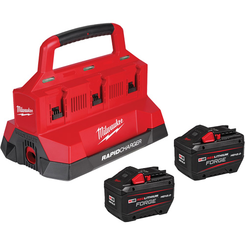 M18 Forge Starter Kit with 2 Batteries & 6-Bay Rapid Charger, Lithium-Ion, 18 V, 12 Ah Distribution Jean Lapalme