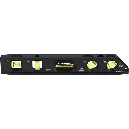 Niveau Torpedo en aluminium usin&eacute; (billet), 9" lo, Aluminium, 4 fioles, Magn&eacute;tique Distribution Jean Lapalme