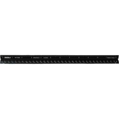 R&egrave;gle d'architecte, 12" lo, Aluminium Distribution Jean Lapalme