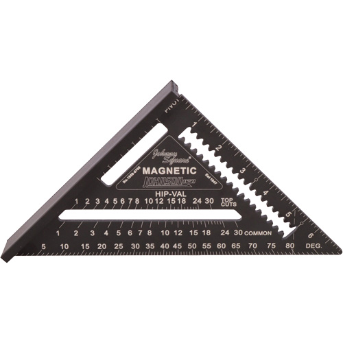 &eacute;querre de charpentier magn&eacute;tique grav&eacute;e au laser Johnny Square&reg; de 7 po Distribution Jean Lapalme
