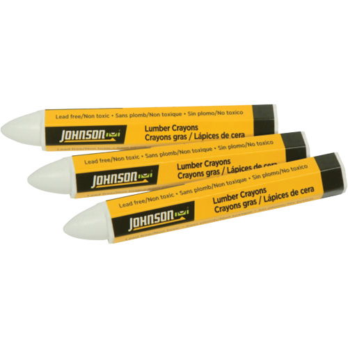 Lumber Crayons - 3-Pack, White, Marker Distribution Jean Lapalme
