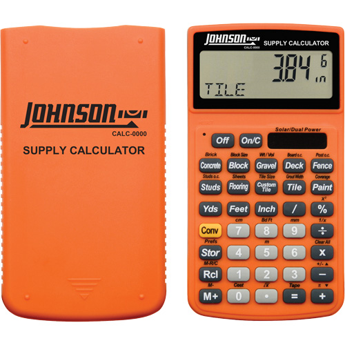 Calculatrice de fournitures orange haute visibilit&eacute; avec &eacute;tui robuste Distribution Jean Lapalme