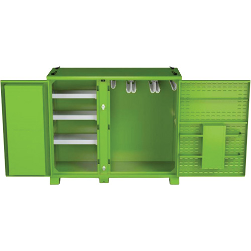 Armoire de rangement d'&eacute;PI sur place, Acier, Vert lime haute visibilit&eacute; Distribution Jean Lapalme