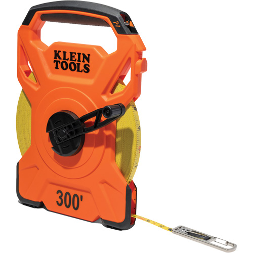 Open Reel Tape Measure with Single Hook and Carabiner, 1/2" x 300', 1/10" Graduations Distribution Jean Lapalme
