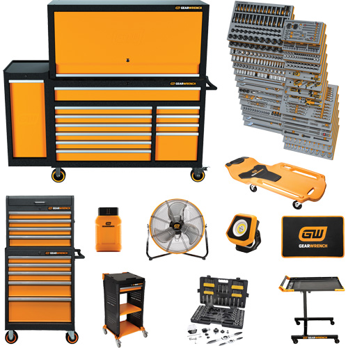 MEGAMOD Master Mechanics Tool Set in Premium Modular Foam Trays with Tool Storage & Shop Equipment, 1331 Pieces Distribution Jean Lapalme