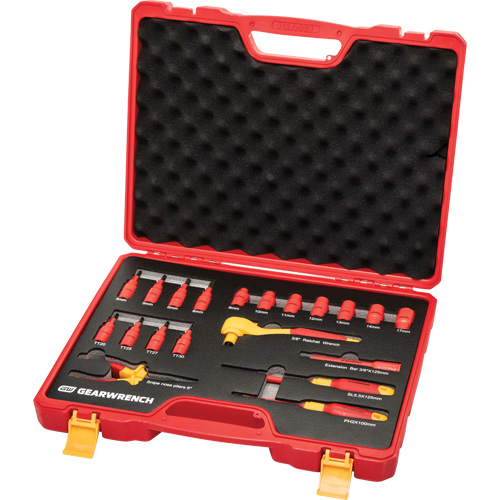 3/8" Drive VDE Insulated Tool Set, 1000 V, 20 Pcs Distribution Jean Lapalme
