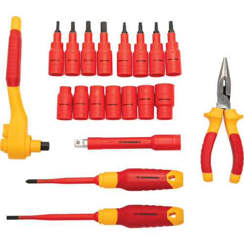 3/8" Drive VDE Insulated Tool Set, 1000 V, 20 Pcs Distribution Jean Lapalme