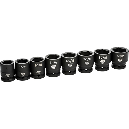 Jeu de douilles SAE &agrave; 6 pans, 8 Mcx, Chocs, Prise de 3/4" Distribution Jean Lapalme