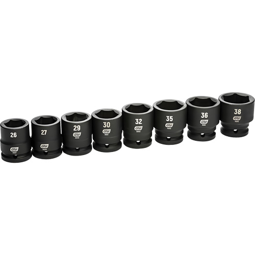 6-Point Metric Socket Set, 8 Pcs, Impact, 3/4" Drive Size Distribution Jean Lapalme