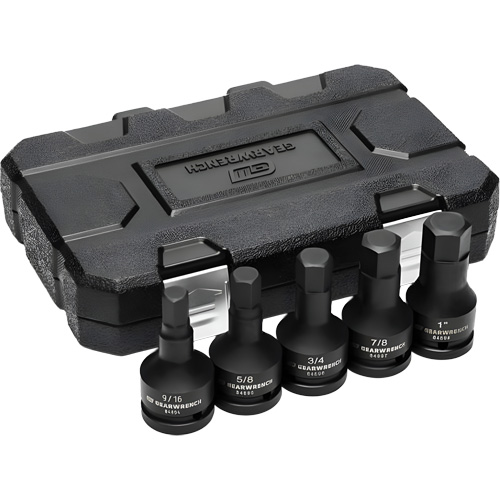 SAE Impact Bit Socket Set with Blow Mold Case, Hex, 3/4" Drive, 5 Pcs Distribution Jean Lapalme