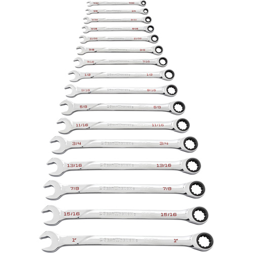 120XP Universal Spline XL SAE Wrench Set, Ratcheting Combination, 16 Pieces, Imperial Distribution Jean Lapalme