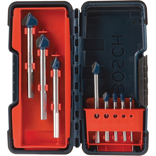 Glass & Tile Drill Bit Set, 8 Pieces, Carbide Distribution Jean Lapalme