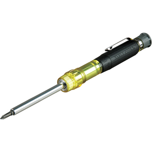 4-in-1 Multi-Bit Electronics Pocket Screwdriver, 6-5/8" L, Cushion Grip Handle Distribution Jean Lapalme