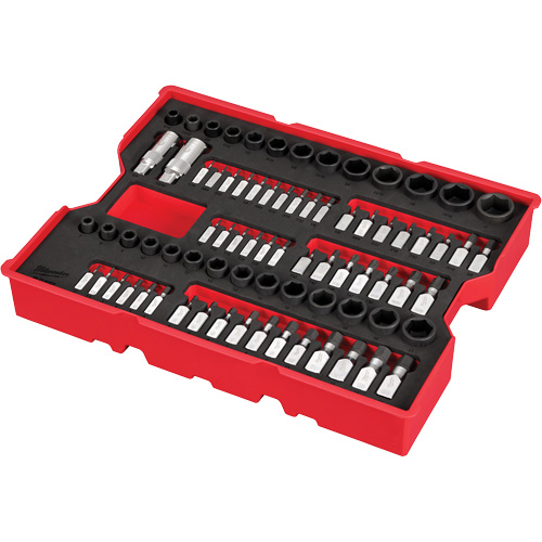 1/4” & 3/8” Drive Metric, SAE & Torx&reg; Socket Set with Tray for PACKOUT Drawers, 77 Pcs Distribution Jean Lapalme