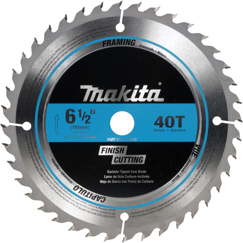 Carbide-Tipped Circular Saw Blade for Fine Crosscutting, 6-1/2", 40 Teeth, Wood Use Distribution Jean Lapalme