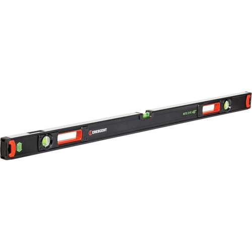 NITE EYE Beam Level, Box, 4' L, Aluminum, 3, Non-Magnetic Distribution Jean Lapalme