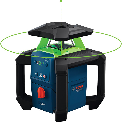 Ensemble laser vertical/horizontal &agrave; faisceau vert 18 V avec coffret de transport, 2000' (609,6 m), 630-670 N.m Distribution Jean Lapalme