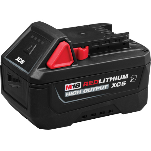 Bloc-pile r&eacute;sistant M18 REDLITHIUM HIGH OUTPUT XC5, Lithium-ion, 18 V, 5 Ah Distribution Jean Lapalme