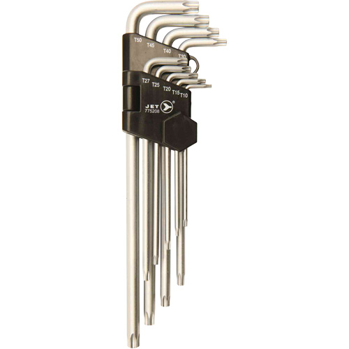 Jeu de cl&eacute;s inviolables magn&eacute;tiques extra-longues JMTK-9L., 9 mcx, Torx Distribution Jean Lapalme