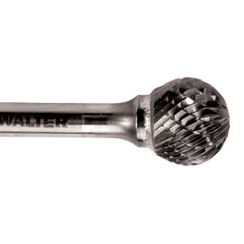 Double Cut Ball Nose Burr, SD-5, 1/2" Dia., 1/4" Shank, 7/16" Depth of Cut Distribution Jean Lapalme