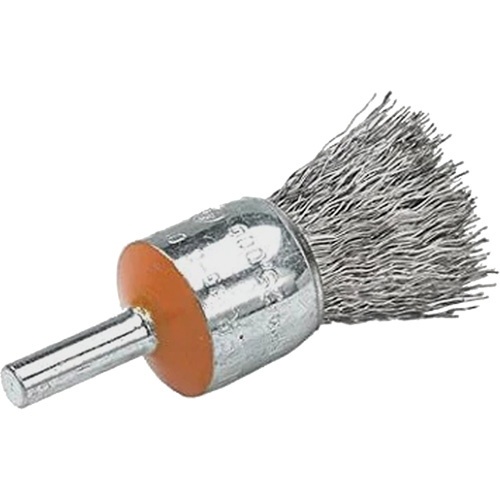 Brosses mont&eacute;es &agrave; fils cr&ecirc;p&eacute;s, 1/2", Fils 0,02", Tige 1/4" Distribution Jean Lapalme