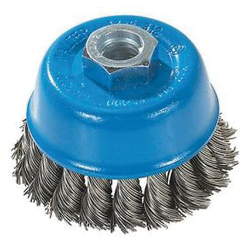 Knot-Twisted Wire Cup Brush, 3" Dia. x M10x1.25 Arbor Distribution Jean Lapalme