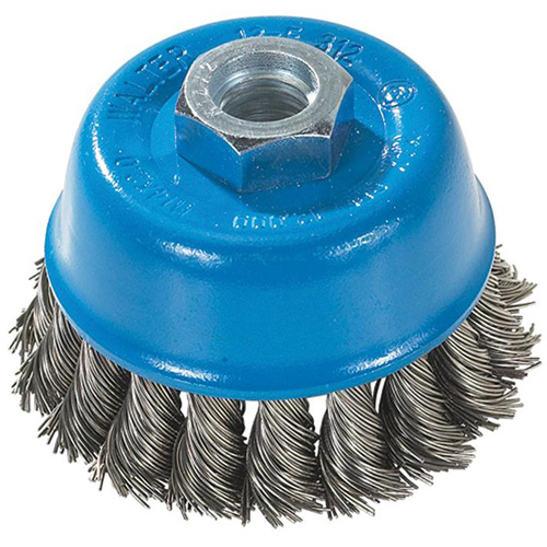 Brosse &agrave; fils nou&eacute;s torsad&eacute;s, 3" dia. x M14 arbre Distribution Jean Lapalme